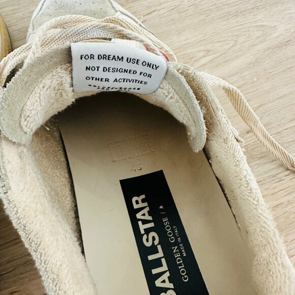 Golden Goose Men's Ball Star in grey suede with red star - Picture 7 of 7